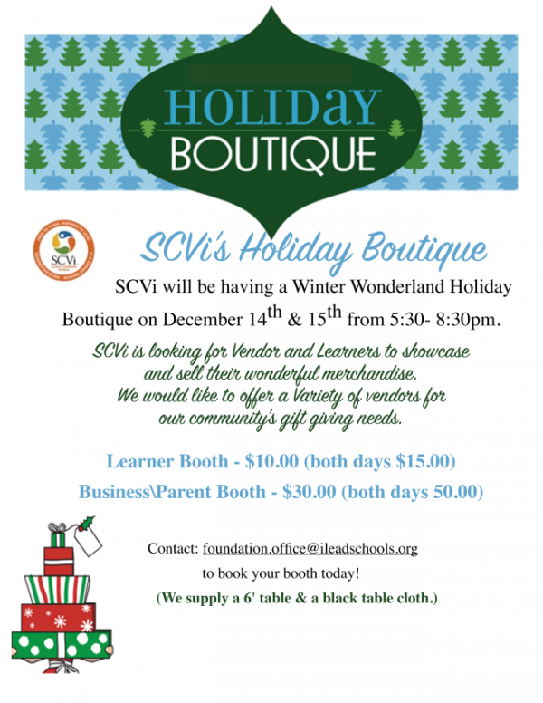 Holiday Boutique SCVi, iLEAD's Founding School