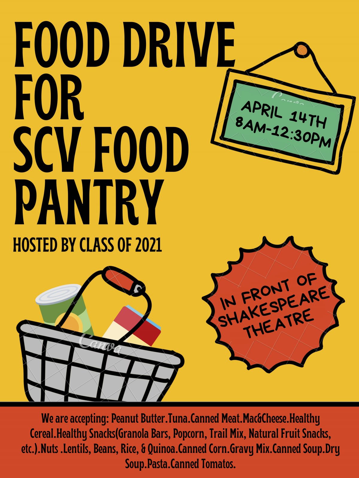 Food Drive for SCV Food Pantry! - SCVi, iLEAD's Founding School