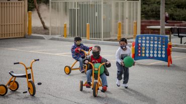 SCVi learners ride trikes
