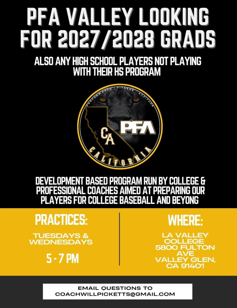 PFA Valley Looking for 2027-28 Grads