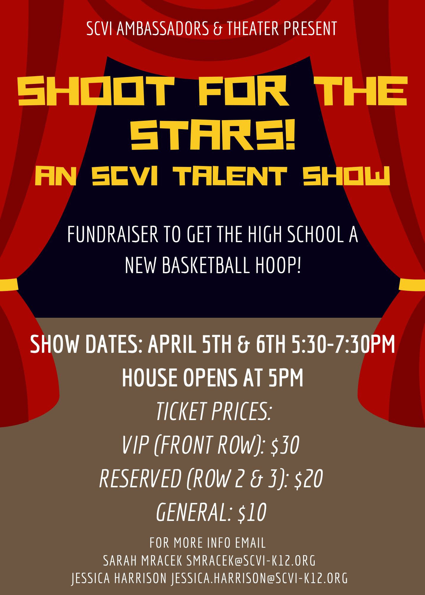 SCVi Talent Show flyer