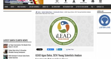 KHTS iLEAD Agua Dulce, SCVi Young Scientists Analyse Experiments Returned From Space 1.11.24