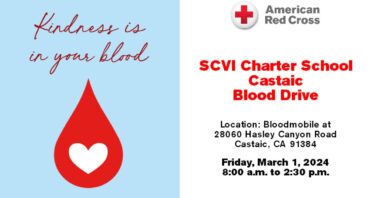American Red Cross SCVi Blood Drive March 1, 2024