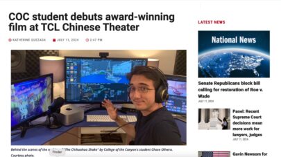 COC Student Debuts Award-Winning Film at TCL Chinese Theatre-Signal-7.11.2024