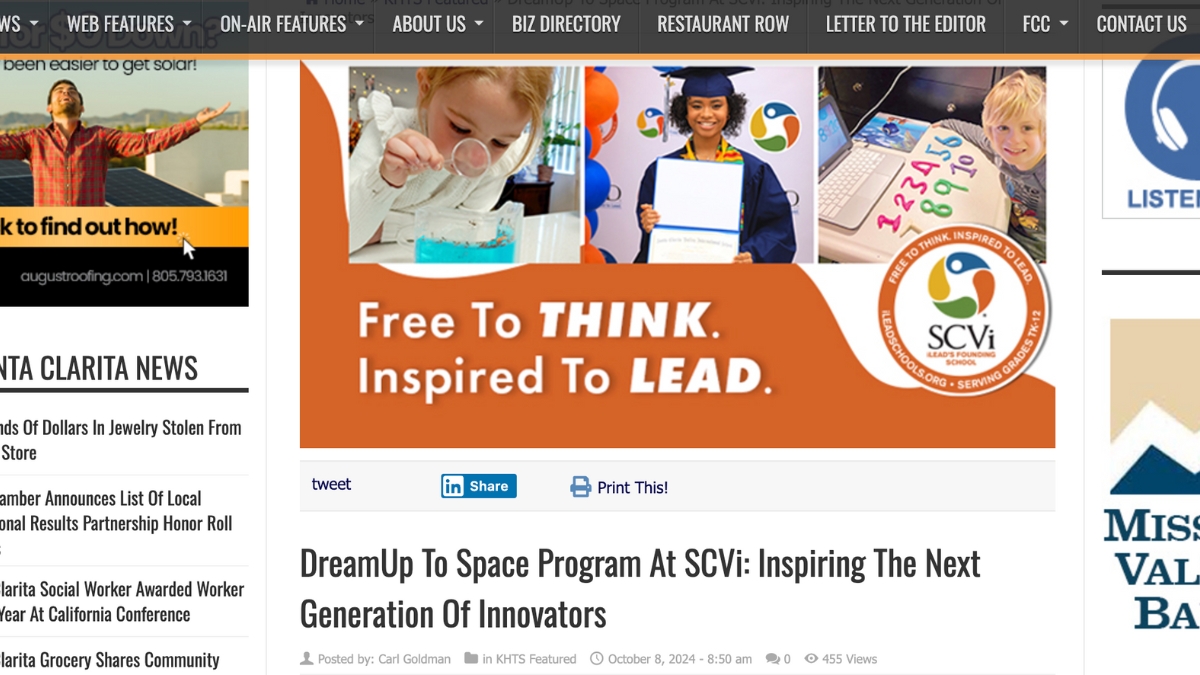 DreamUp to Space Program at SCVi KHTS 10.8.2024